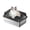 black 60*40*22CM, variant on High Sided Stainless Steel Cat Litter Box - XL Extra Large 36L, Leak-Proof, Odor Resistant, Non-Stick, Easy Clean, Semi-Enclosed, Durable Metal Tray - 60x40x27cm, Gray