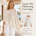 thumbnail image 3 of The Fleece Summer Poncho for Women, Elegant Lightweight Sheer Open Knit Mesh, for Outdoor Travel, 3 of 8