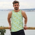 thumbnail image 6 of Uemuo Easter with eggs and flowers Pattern Men's Muscle Shirts Sleeveless Dry Fit Gym Workout Tank Top Lightweight Sports Tank Top Beach Tank Top, Loose-fit Sleeveless Shirt-4X-Large, 6 of 7