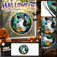 thumbnail image 4 of ZZAIXHL Acrylic Halloween Suncatcher Kit 7.48 Inch Ghosts Round Suncatcher Indoor Rainbows Light Refraction with Spooky Ghost, Witch, Pumpkin Design for Window Hanging Decoration, 4 of 9
