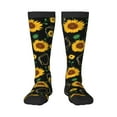 thumbnail image 2 of Picia Women Crew Soft Moisture-wicking Socks Sunflowers3 Pattern Design Cotton Socks, One Size fit All, 2 of 9