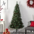 thumbnail image 3 of Nearly Natural Flat Back Montreal Mountain Pine Artificial Christmas Tree with Pinecones, 3 of 5