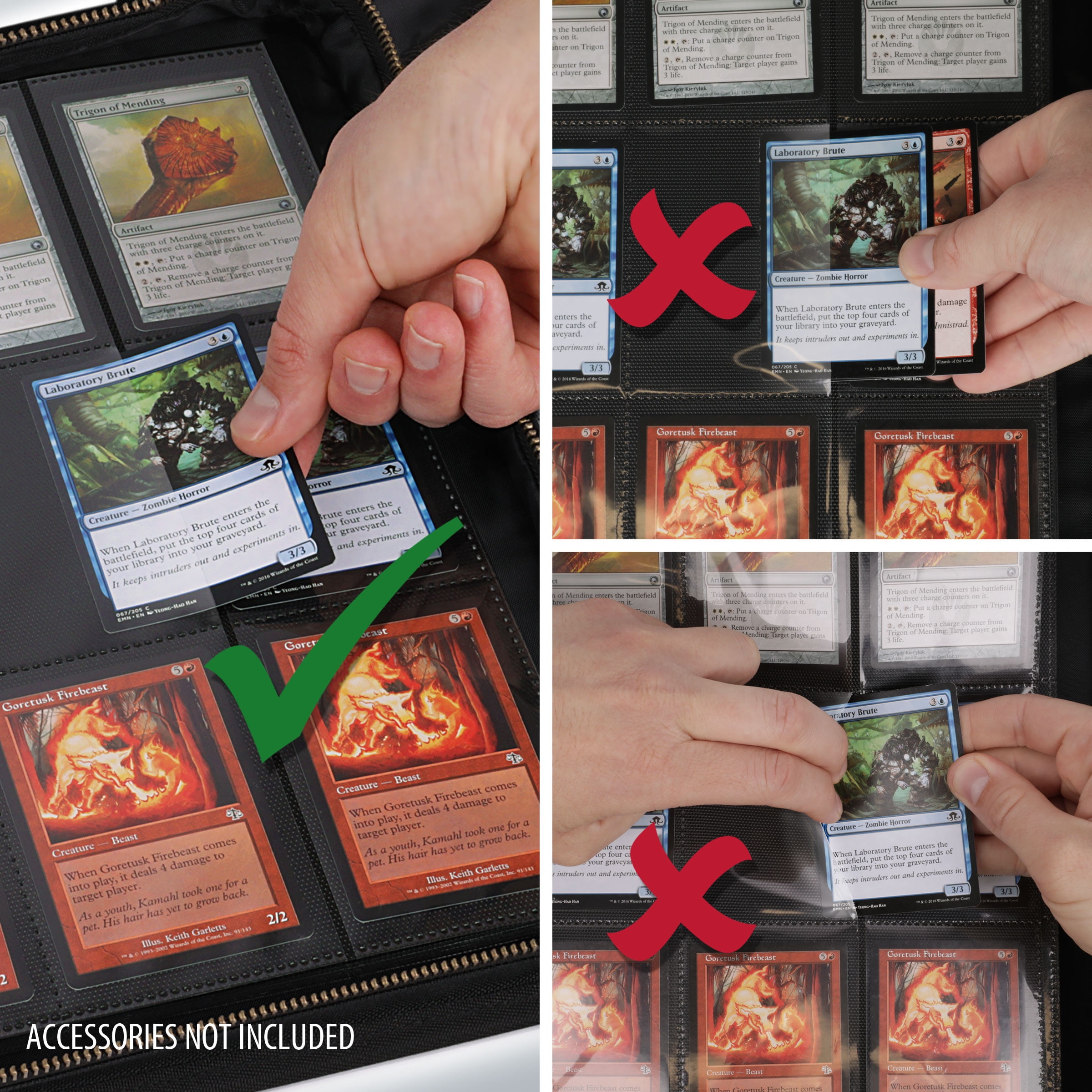 ENHANCE Trading Card Album, 12 Pocket Binder fits 624 Pokemon, MTG, Sports Cards