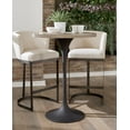 thumbnail image 4 of Brighton 36-inch Diameter Elm & Iron Trumpet Base Pub Table, 4 of 4