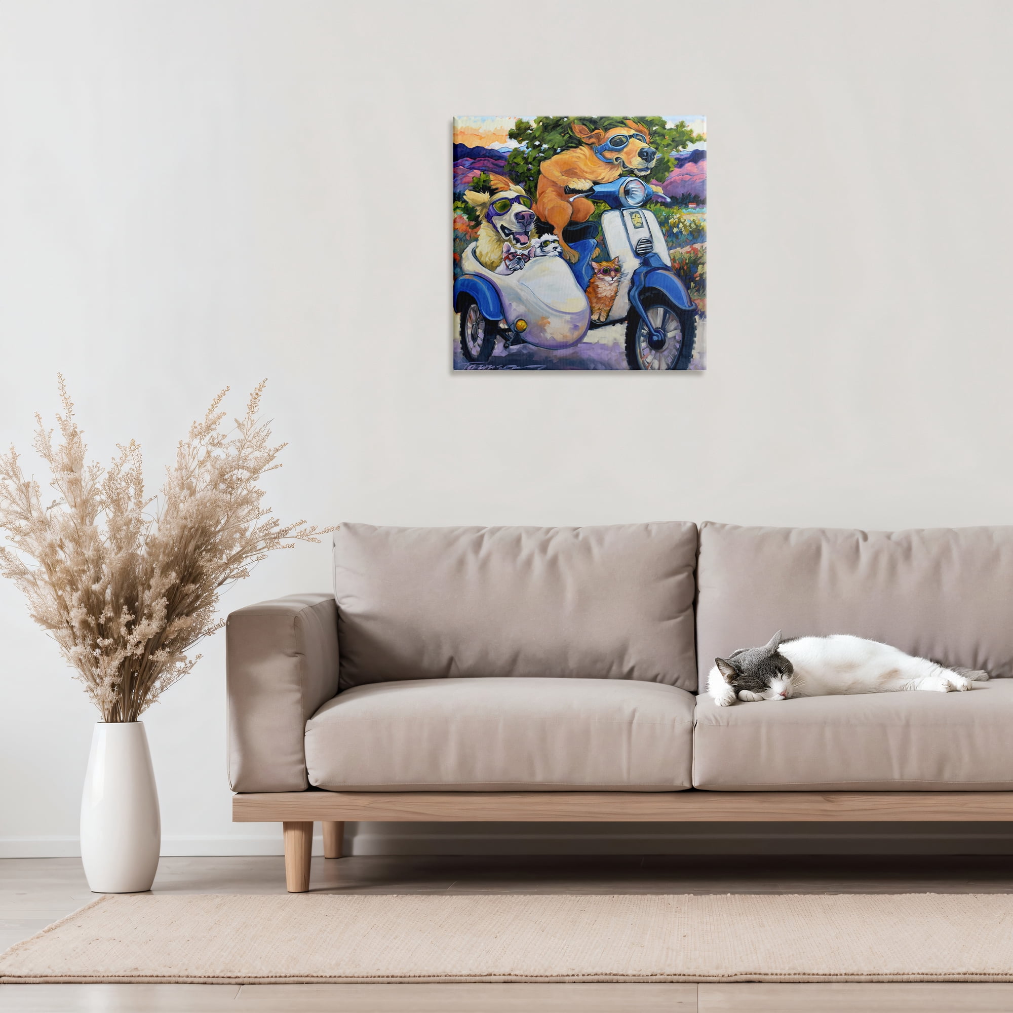 Stupell Industries All Doggled Up Sidecar Canvas Wall Art, design by CR Townsend