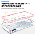 thumbnail image 6 of Case for Samsung Galaxy S22, Slim Thin Soft TPU Bumper & Hard PC Transparent Back Shockproof Scratch Resistant Protective Phone Case for Samsung Galaxy S22 (Pink), 6 of 15