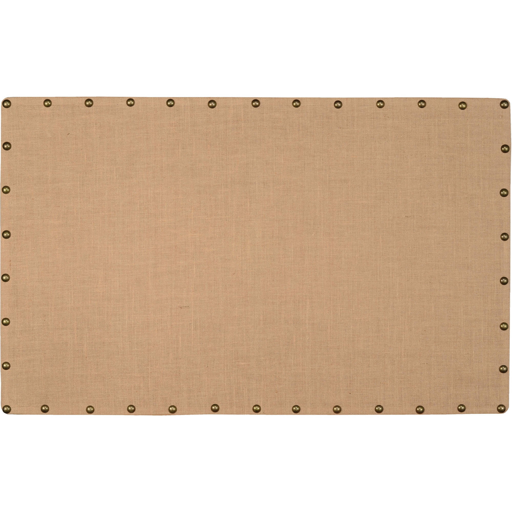 Linon Burlap Nailhead Corkboard, Large Size, Assembled