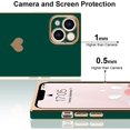 thumbnail image 4 of Compatible with iPhone 13 Case  Cute Plating Gold Luxury Love Heart Phone Case for Women Girls Shockproof Raised Full Camera Lens Protection Bumper Cover for iPhone 13, Green, 4 of 14