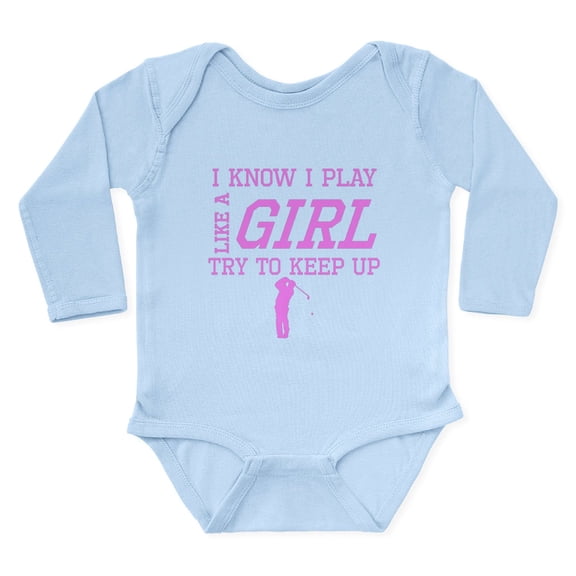 CafePress - Golf Like A Girl Body Suit - Long Sleeve Cotton Baby Bodysuit