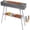 Portable Grill+12PCS 23" Wooden Handle Skewers, variant on RedSwing Portable Charcoal, Heavy Duty BBQ Grill with Folding Legs 31.6x7.1 inch Cooking Area for Outdoor BBQ Picnic Camping
