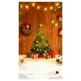thumbnail image 2 of BotaniNest Door Curtain With Festive Holiday Design Red Background With Snowflakes And Trees Fabric Door Cover For Party And Home Holiday Display, 2 of 5