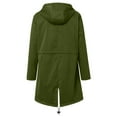 thumbnail image 3 of Yinguo Women's Breathable Plus Size Raincoat Rain Jacket Outdoor Windbreaker Transition Jacket Lightweight Hoodie Jacket, with Drawstring And Pocket For Spring Autumn Hiking, 3 of 5