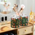 thumbnail image 3 of Yayeee 2 Pack Qtip Holder Bathroom Cotton Swab Canister with Lid Clear Dispenser Set, Brown Christmas Gingerbread, 3 of 6