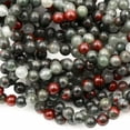 thumbnail image 6 of K-KED Natural African Bloodstone 4mm 6mm 8mm 10mm Round Beads 15" Strand-8 mm, 6 of 9