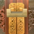 thumbnail image 4 of Intricate Antique Brass Padlock with Chinese Motifs for Secure Storage, 4 of 9