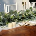 thumbnail image 7 of Garland With White Flowers 2 Packs 5. Silver Dollar Garland Faux Leaves Greenery Garland Table Runner Vines For Wedding Arch Mantle Party Room Deco R Artificial Flowers, 7 of 7