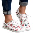 thumbnail image 3 of NOKIO Women Canvas Sneaker Slip On Non Slip Casual Shoes Lace Up Canvas Low Top Shoes Loafers for Women Fashion Sneaker Christmas Print Walking Fashion Soft Sole Non Slip Casual Shoes, 3 of 7