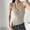Beige, variant on Summer Tank Tops For Women Dgankt Women's Sleeveless Solid Color Elastic Slim Vest Sleeveless Round Neck Top