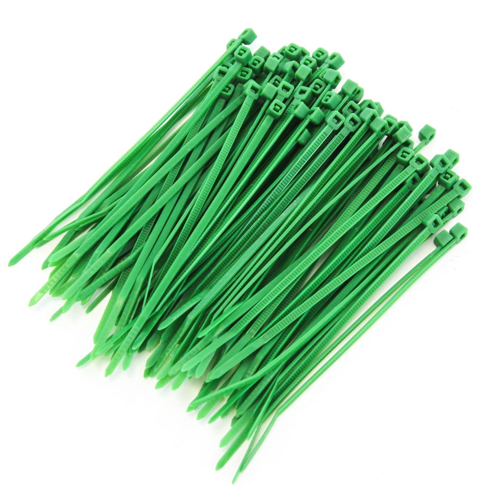 Red Hound Auto 250 Heavy Duty 4 inches 18 Pound Zip Cable Ties Nylon Wrap Green