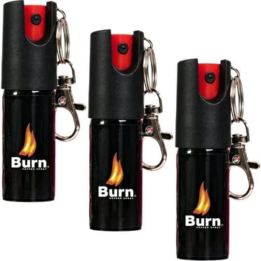 BURN Pepper Spray 1/2oz Black 3 Pack