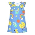 thumbnail image 6 of FUZHIQ Toddler Girls Back to School Print Dresses Ruffle Sleeve A-Line Flared Dress for School Daily Outfits,8-9 Years, 6 of 6