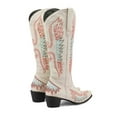 thumbnail image 6 of UngA Womens Boots Mid Calf Cowboy Boots for Women Mid Calf Fashion Cowgirl Boots Beige,7, 6 of 7