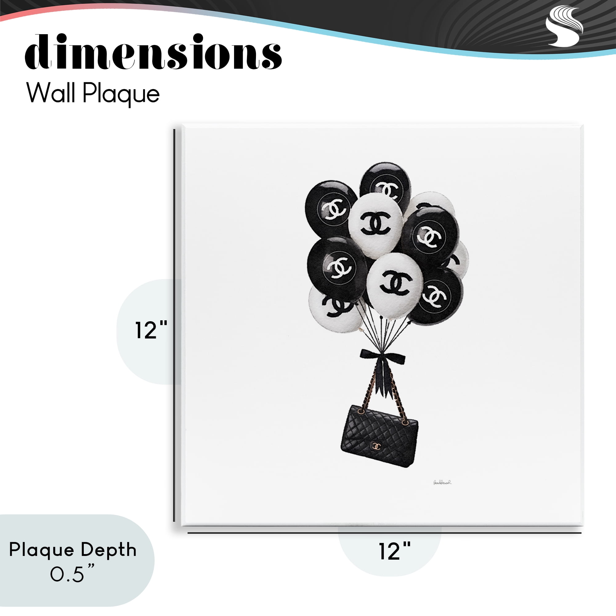 Stupell Industries Chic Balloons & Purse Wall Plaque Art, design by Amanda Greenwood