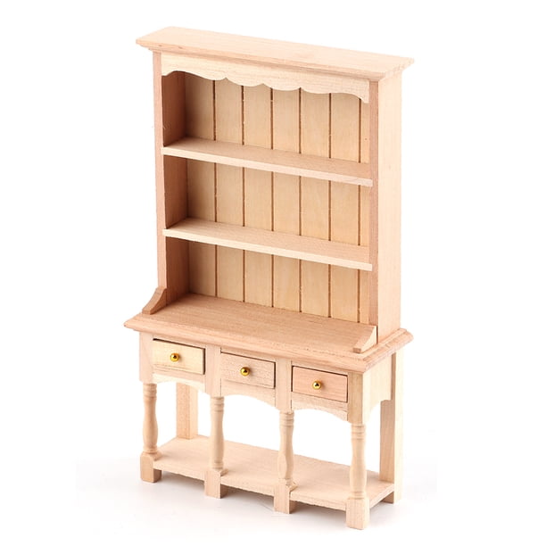 Gabinete para libros de bolsillo, gabinete para libros de bolsillo 1:12 Gabinete para libros Gabinete para libros de madera Construcción robusta