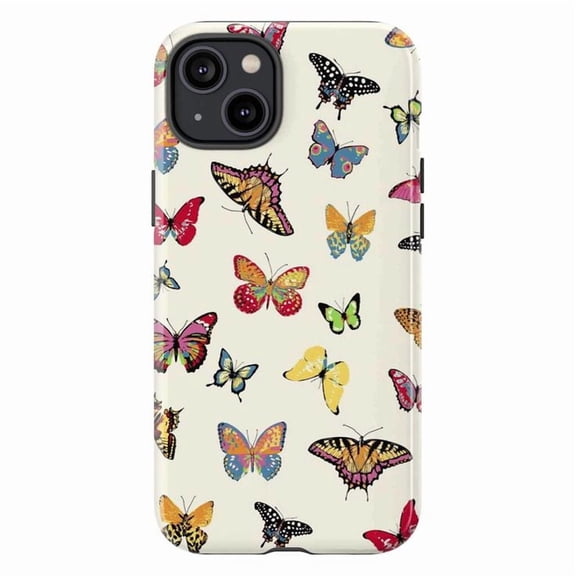 Colorful Butterfly Phone Case, Artistic Nature Inspired iPhone Cover, Cute Protective Case for iPhone 17 16 15 14 13 12 11 Pro Plus Mini