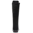 thumbnail image 4 of Momuk Botas Largas Con Remaches Estilo Punk De Lona Hasta La Rodilla, Zapatos De Vestir Con Falda De Moda Informal Para Mujeres Y Niñas, Talla 6,5 ​​B (M) Us Negro, 4 of 5