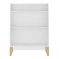 thumbnail image 5 of Danya B. Steiner White 3-Tier Kids Book or Toy Figure Display Unit Freestanding Bookshelf with Contrasting Wood-Toned Legs, 5 of 13