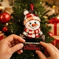 thumbnail image 3 of Christmas Snowman Cash Gift Holder Wooden Ornament with Money Slot, Merry Christmas Tree Decor, Holiday Cash Gift Holder for Family, 3 of 4