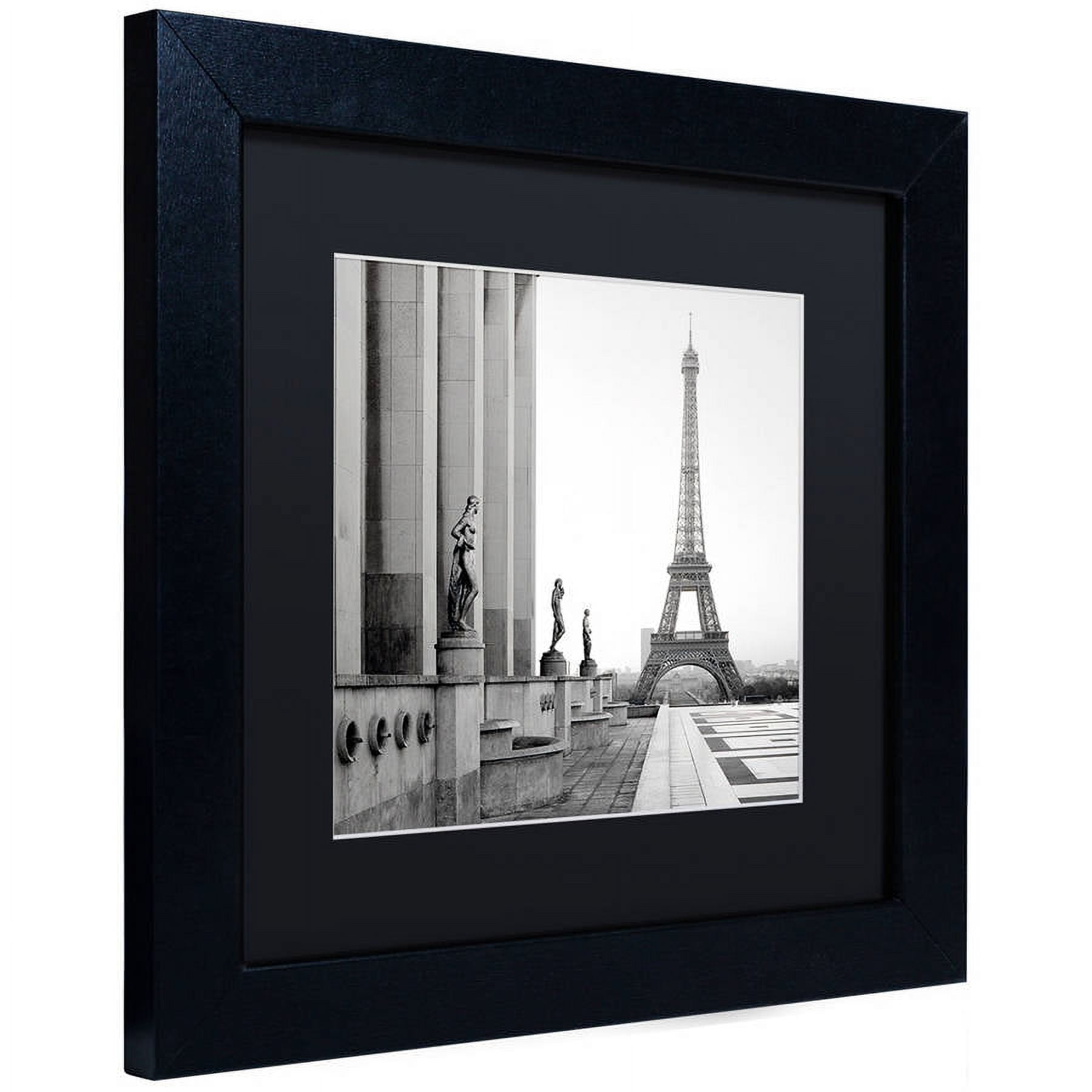 Trademark Fine Art "Tour Eiffel 5" Canvas Art by Alan Blaustein, Black Matte, Black Frame
