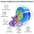 thumbnail image 3 of Mistaha YOUSU Silk PLA Three-Color 3D Printing Filament 1.75mm Diameter 1kg Spool High Toughness / ±0.03mm Tolerance - Red + Gold + Blue - Paper/Cardboard Spool Randomly Sent, 3 of 6