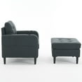 thumbnail image 5 of Tcbosik Modern Accent Chair with Storage Ottoman, Upholstered Arm Chair, Single Sofa Chair with Cup Holder and Side Pocket, Comfy Reading Chair for Living Room Bedroom, Dark Gray, 5 of 10