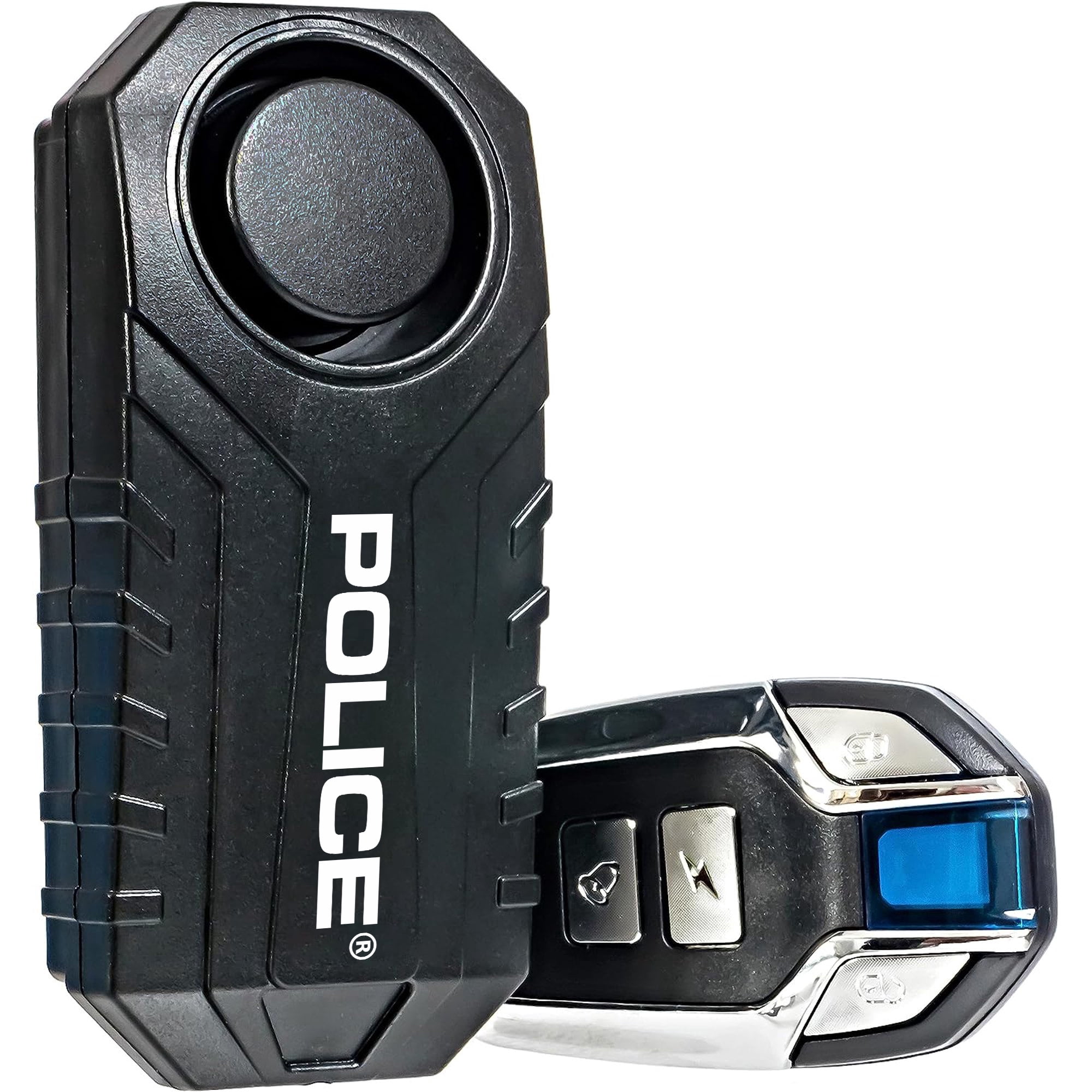 POLICE Bike Alarm with Remote 113dB Loud Scooter Alarm System, Anti Theft Motorcycle Alarm, Wireless Vibration Motion Sensor Waterproof Security System for Electric Bike Tricycle Mobility Scooter