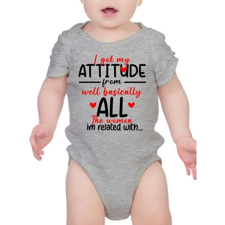 

Smartprints Infants Graphic Bodysuit - I Got My Attitude - Regular Fit 100% Cotton
