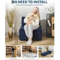 thumbnail image 2 of Sofá Cama Plegable – 3 en 1 Individual – Sillón Convertible con Colchón y Almohada – Pana Acanalada 10 mm – Fácil de Plegar – Sala o Dormitorio – Multifunción, 2 of 8