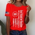 thumbnail image 2 of YVNAURA America's Semiquincentennial 250 Years Women's Short Sleeve Tee Under $15 2026 Independence Day Top USA Retro Flag Graphic Shirt for 4th of July, 2 of 6