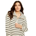 thumbnail image 4 of June + Vie Women's Plus Size Half-Zip Sweater, 4 of 5