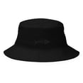 thumbnail image 4 of Clishirt Adult Unisex Embroidered Black Fish Cotton Black Bucket Hat, 4 of 4