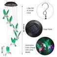 thumbnail image 3 of WIFKLSIIPG Outdoor Solar Powered Wind Chime with Metal LED Hummingbirds Butterflies and Decorative Lights, 3 of 5