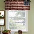 thumbnail image 4 of 2 Pack Valances for Windows, American Flag Window Valances for Living Room/Bedroom/Bathroom, Retro Shabby US Star Striped Flags Light Filtering Kitchen Curtain Valance Window Treatment 54"W x18" L, 4 of 9