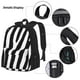 thumbnail image 3 of Disketp Zebra Mochila Estampada de Gran Capacidad con Lonchera y Estuche, Set de 3 Piezas para Estudiantes, 3 of 7