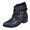 Blue, variant on Army Green Ladies Low Heel Casual Mid Calf Boots Fall Comfortable Lightweight Slip On Booties