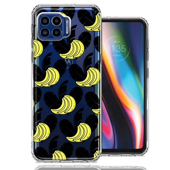 MUNDAZE For Motorola One 5G Tropical Bananas Design Double Layer Phone Case Cover
