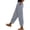 2-Blue, variant on Wide Leg Pants, Bell Bottoms Women Solid Trouser Pant Casual Baggy Elastic Waist Trouser Pant with Pocket Pant, Linen Pants Women Pantalones De Mujer, 1-White