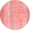 thumbnail image 1 of Ahgly Company Machine Washable Indoor Round Oriental Red Modern Area Rugs, 5' Round, 1 of 4