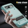 thumbnail image 5 of Designed for Google Pixel 8 Case, with Hidden Kickstand Military Grade Drop Protection Dustproof Hybrid Hard PC Kickstand Phone Case Cover for Men Women for Google Pixel 8, Mint, 5 of 7