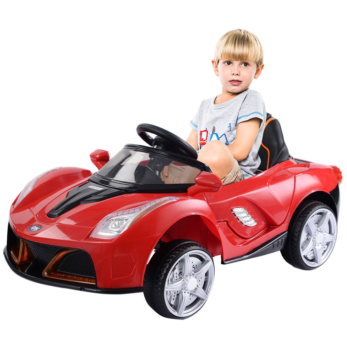 12v Rc Led Lights Battery Powered Kids Riding Car Walmart Com Walmart Com